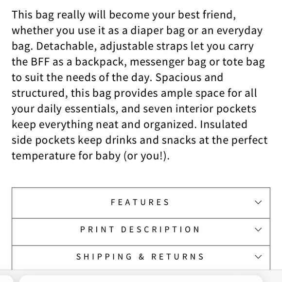 Jujube BFF Platinum Petals Diaper Bag Backpack - Picture 16 of 16